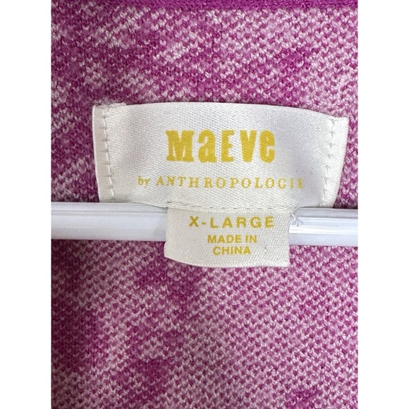 Anthropologie Maeve Vera Cheetah Jacquard Sweater Vest Pink Leopard XL X-LARGE - Picture 6 of 9